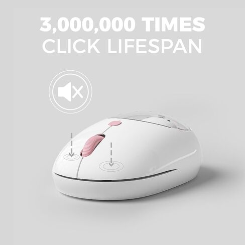 ماوس MiPow x Miffy Bluetooth اللاسلكي، ماوس صغير محمول، مناسب لأجهزة الكمبيوتر المحمولة والأجهزة اللوحية وما إلى ذلك. تتبع سلس، متوافق مع أجهزة الكمبيوتر الشخصية وأجهزة Mac وWindows وmacOS. هدية لعيد الأم in Kuwait