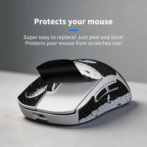 شريط قبضة الماوس لجهاز Logitech G PRO X Superlight 2c - جلد فينيل رفيع للغاية ومقاوم للانزلاق ومقاوم للعرق مع نمط مزخرف للألعاب والاستخدام المكتبي (نمط الأرض) in Kuwait