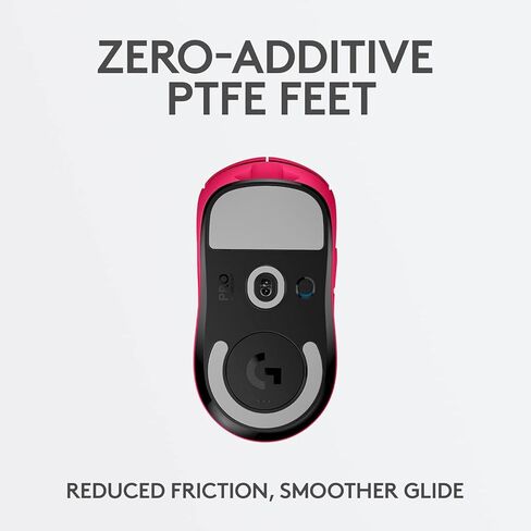 Logitech G PRO X Superlight Wireless Gaming Mouse, Ultra-Lightweight, Hero 25K Sensor, 25,600 DPI, 5 Programmable Buttons, Long Battery Life, Compatible with PC/Mac - Magenta (Renewed) in Kuwait