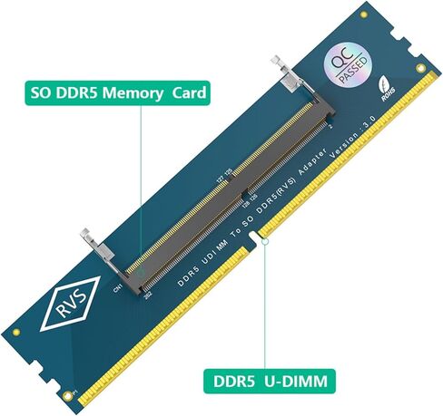 كمبيوتر محمول SO DDR5 إلى DDR5 DIMM لوح مهايئ لتعزيز تكامل الكمبيوتر سريع السرعة DIMM فتحة محول in Kuwait