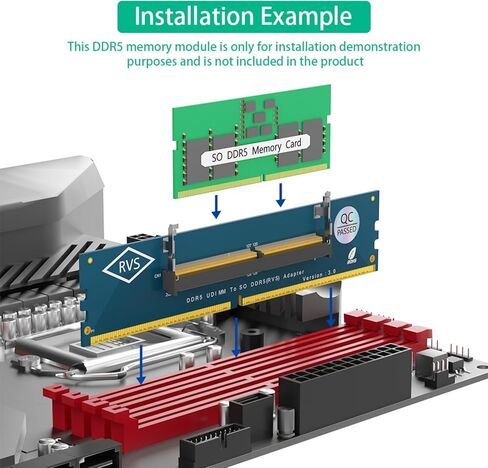 كمبيوتر محمول SO DDR5 إلى DDR5 DIMM لوح مهايئ لتعزيز تكامل الكمبيوتر سريع السرعة DIMM فتحة محول in Kuwait