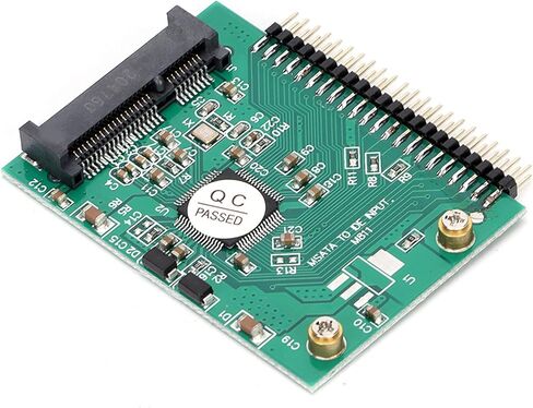 محول SUNGOOYUE mSATA إلى 44 Pin IDE، بطاقة محول Mini PCIe SSD 3.3 فولت لمحرك الأقراص الصلبة للكمبيوتر المحمول 1.8 بوصة، مع متوافق مع DOS Vista in Kuwait