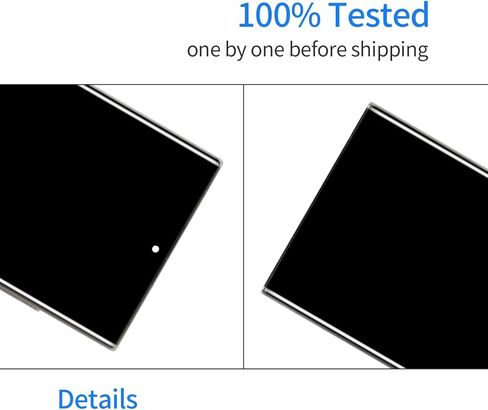 شاشة OLED Galaxy S22 Ultra 5G LCD بديلة لشاشة Samsung Galaxy S22 Ultra LCD تعمل باللمس مع إطار + مجموعة أدوات S908U S908A SM-S908U الإصدار الأمريكي أسود in Kuwait