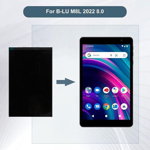 Replacement LCD Display Touch Screen Digitizer Assembly Compatible with BLU M8L 2022 8" with Tools(Only LCD,Not Include Touch Digitizer) in Kuwait