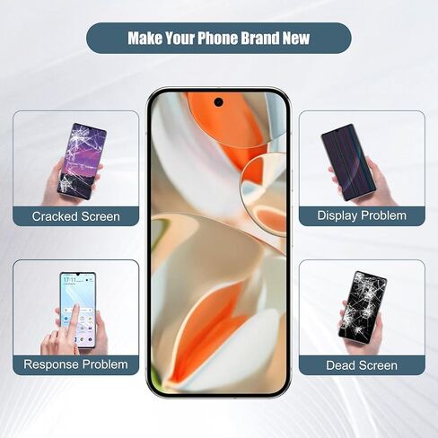 مجموعة محول رقمي لشاشة تعمل باللمس TFT بديلة متوافقة مع Google Pixel 9 Pro XL GGX8B، GZC4K، GQ57S 6.8 بوصة مع أدوات in Kuwait