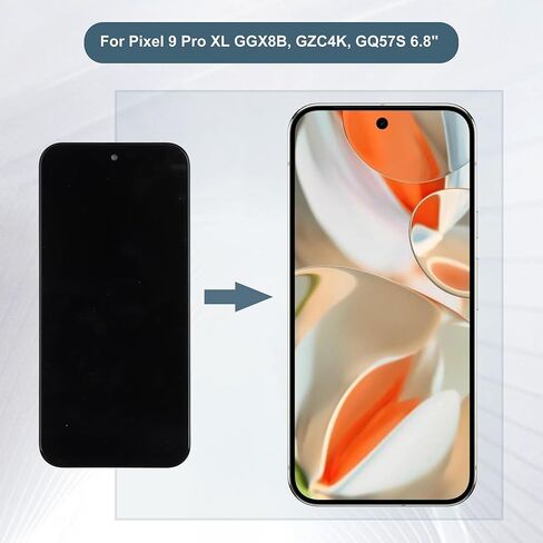 مجموعة محول رقمي لشاشة تعمل باللمس TFT بديلة متوافقة مع Google Pixel 9 Pro XL GGX8B، GZC4K، GQ57S 6.8 بوصة مع أدوات in Kuwait