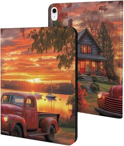 Cabins-Truck Lake Slim Fit Tablet Case Protective Stand Cover Shell Compatible with iPad 10代 (10.9in) in Kuwait