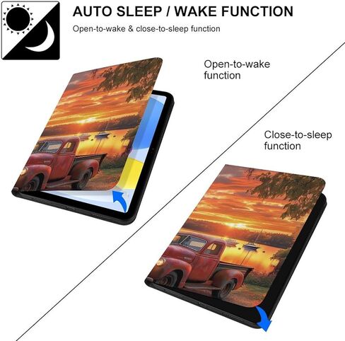 Cabins-Truck Lake Slim Fit Tablet Case Protective Stand Cover Shell Compatible with iPad 10代 (10.9in) in Kuwait