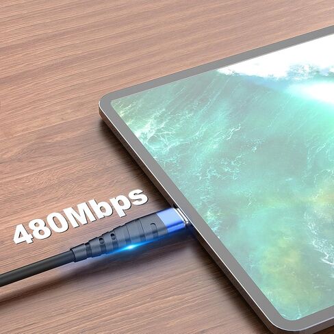كابل شاحن سريع للهاتف، حزمة واحدة من كابل USB A إلى Lightniing، سلك شحن سيارة بطول 3.3FT للهاتف 14/13/12/11 Pro Max XR XS - أزرق in Kuwait