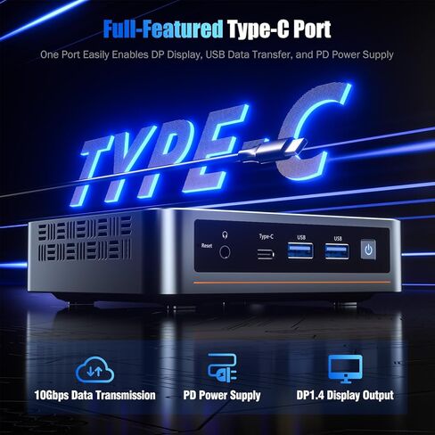 كمبيوتر Trycoo WI6 Mini PC Alder Lake N95(يصل إلى 3.4 جيجا هرتز)، 16 جيجا DDR4 512 جيجا SSD، كمبيوتر مكتبي صغير 4K شاشة ثلاثية، Type-C، Dual HDMI، RJ45 LAN Ethernet، WiFi5، BT4.2 للمكتب والمنزل والأعمال in Kuwait