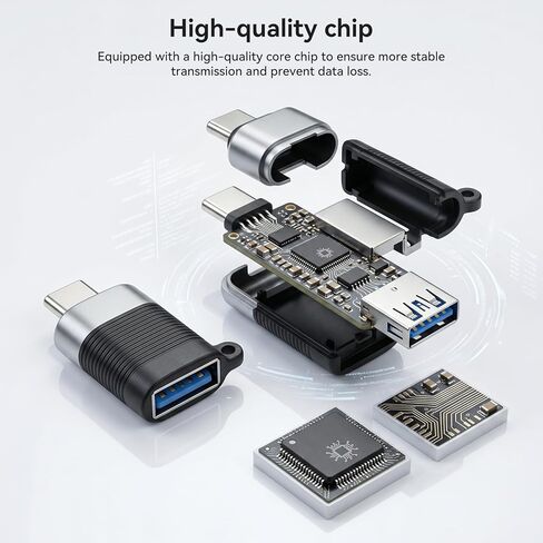 ELUTENG USB C مجموعات محولات مختلفة مع زاوية جانبية، USB A/Micro USB/OTG 6 حزم محول متنوع من النوع C لأجهزة iPhone وiPad وGalaxy والهواتف الذكية والأجهزة اللوحية وأجهزة الكمبيوتر المحمولة ومجموعة موصل USB in Kuwait