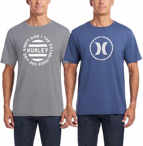 Hurley Men's 2 Pack Classic Graphic Tees in Saudi Arabia