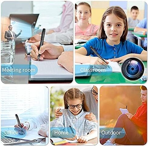 RoyalStar Pen Camera, Hidden Mini Spy Camera (with 64GB SD Memory Card) Portable Camera Pen Full 1080P HD Video Image Quality, Nanny Cam, Home, Office and Class Learning Black in Kuwait