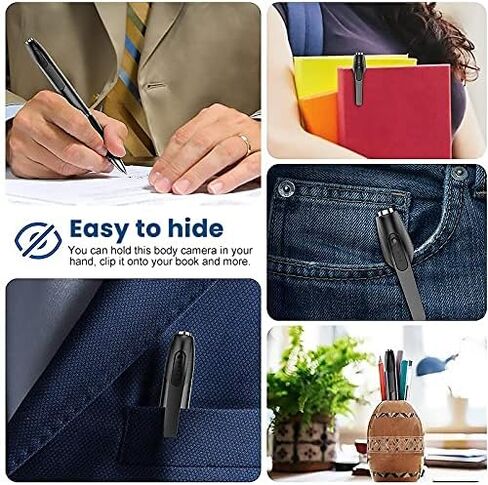 RoyalStar Pen Camera, Hidden Mini Spy Camera (with 64GB SD Memory Card) Portable Camera Pen Full 1080P HD Video Image Quality, Nanny Cam, Home, Office and Class Learning Black in Kuwait