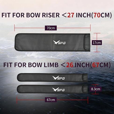 SPG Archery Bow Limb Sleeves and Bow Riser Sleeve Recurve Bows Limb Covers for Bow Limb Protector Takedown Bows Accessory in Kuwait