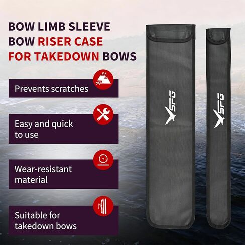 SPG Archery Bow Limb Sleeves and Bow Riser Sleeve Recurve Bows Limb Covers for Bow Limb Protector Takedown Bows Accessory in Kuwait