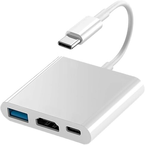 محول AV رقمي متعدد المنافذ USB C مع محور USB C 3 في 1، HDMI 4K، منفذ PD 100 واط لأجهزة MacBook وiPhone 15 وأجهزة Switch وغيرها in Kuwait