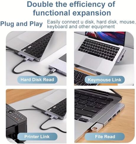 موزع USB C، محول USB C إيثرنت متعدد المنافذ، محول USB C متعدد المنافذ 4 في 1 لأجهزة الكمبيوتر المحمول والكمبيوتر المكتبي in Kuwait