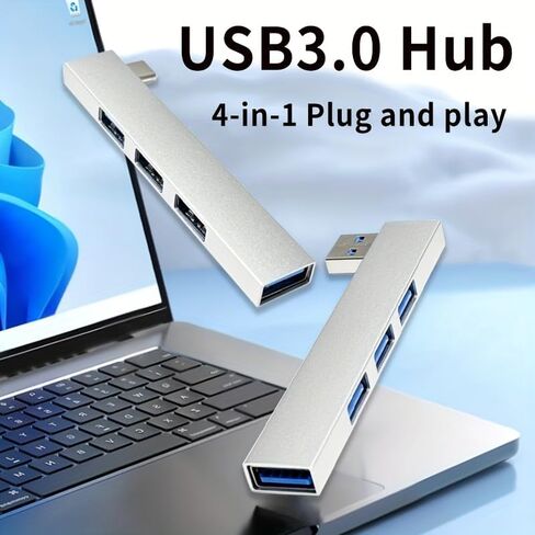 موزع USB C، محول USB C إيثرنت متعدد المنافذ، محول USB C متعدد المنافذ 4 في 1 لأجهزة الكمبيوتر المحمول والكمبيوتر المكتبي in Kuwait
