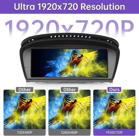 2026 Upgraded 8.8" Touchscreen Wireless CarPlay Android Auto Receiver Compatible with BMW 3 Series & 5 Series (2003-2008), CCC System – E60 E61 E90 E91 E92 E93 in Kuwait
