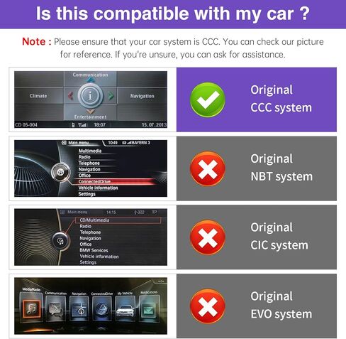 2026 Upgraded 8.8" Touchscreen Wireless CarPlay Android Auto Receiver Compatible with BMW 3 Series & 5 Series (2003-2008), CCC System – E60 E61 E90 E91 E92 E93 in Kuwait