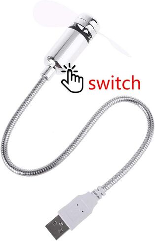 Flexible Usb Cooling Fan with Switch for Notebook Laptop Computer Portable Desk Fan Adjustable Metal Hose Silent Strong in Kuwait