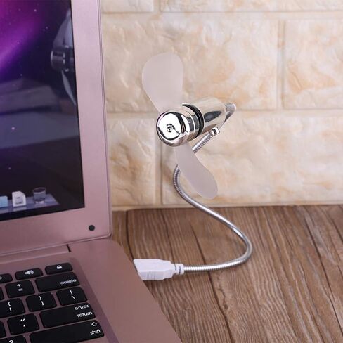 Flexible Usb Cooling Fan with Switch for Notebook Laptop Computer Portable Desk Fan Adjustable Metal Hose Silent Strong in Kuwait