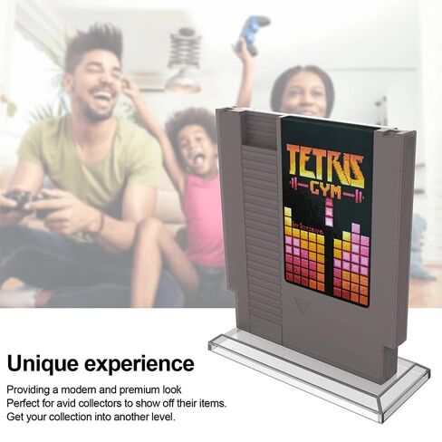 NES Game Cartridge Display Stand Compatible with Nintendo NES – 3mm Thick Clear Acrylic Holder for Retro Game Cartridge Display and Storage in Kuwait