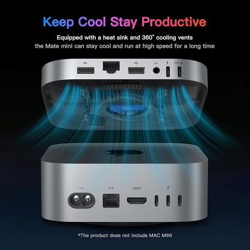 Mac mini M4 Dock, Beelink Mate Mini-A 80Gbps Docking Station, 2*M.2 PCIex2 SSD Slots, max 16TB Expansion, SD4.0 Card Slot, 2.5G LAN, 15W USB C PD3.0 Port, 2*USB A 5Gbps, 3.5mm Audio in Kuwait
