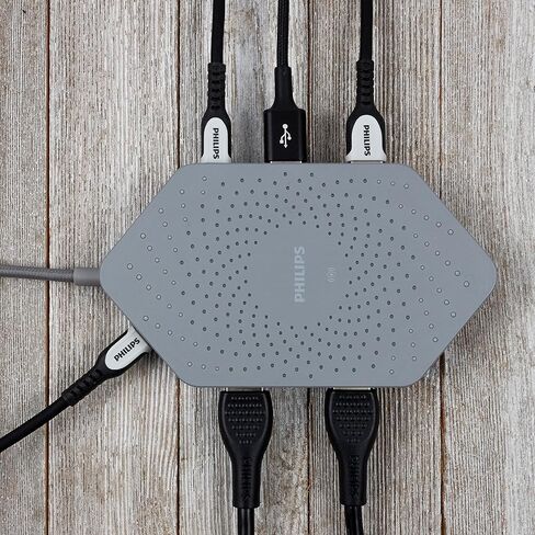 قاعدة شحن فيليبس إيليت USB-C للسفر مع Qi، 1 منفذ HDMI، 2 USB-A، قارئ SD، منفذ إيثرنت، DLK9121C/27 in Kuwait