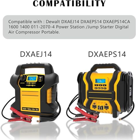 15V Charger Cord for Dewalt DXAEJ14 DXAEPS14 DXAEPS14CA 1600 1400 011-2070-4 Peak Cars Jump Starter Digital Air Compressor Portable Power Station AC Power Supply Charging Cable in Kuwait