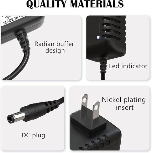 15V Charger Cord for Dewalt DXAEJ14 DXAEPS14 DXAEPS14CA 1600 1400 011-2070-4 Peak Cars Jump Starter Digital Air Compressor Portable Power Station AC Power Supply Charging Cable in Kuwait