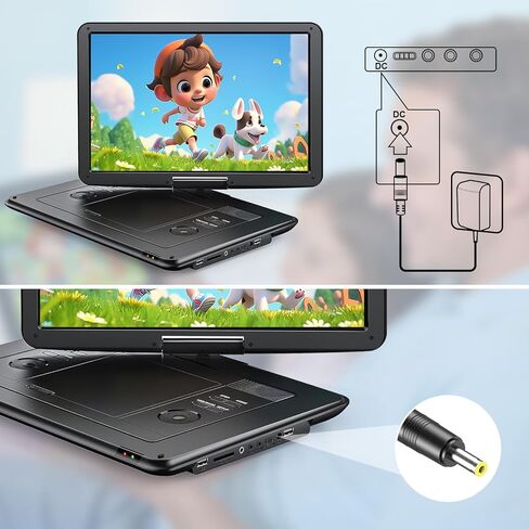 شاحن محول تيار متردد/تيار مستمر 12 فولت متوافق مع BOIFUN BFN-161 BFN-141 DP0168 مشغل فيديو DVD محمول كبير عالي الدقة شاشة دوارة شاحن بطارية قابل لإعادة الشحن DC12V 1.5 أمبير 18 وات كابل سلك إمداد الطاقة in Kuwait