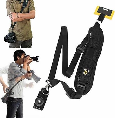 تعديل حزام SLR للتثبيت السريع، حزام الكاميرا DSLR لضبط الكتف للتثبيت السريع (أسود) in Kuwait