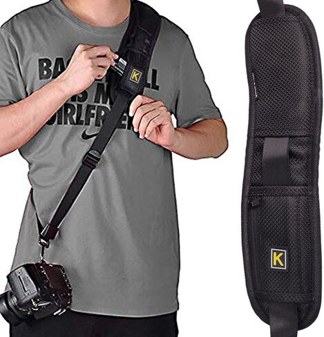 تعديل حزام SLR للتثبيت السريع، حزام الكاميرا DSLR لضبط الكتف للتثبيت السريع (أسود) in Kuwait
