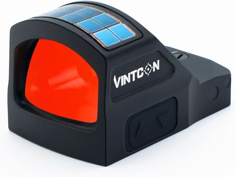 Canis-X Solar Red Dot Sight، بصري منعكس مزدوج الطاقة مع تنبيه بالاهتزاز، 10 مستويات سطوع، مقاومة للماء IPX7، بصمة RMR، نظام متعدد شبكاني، للمنصات الجاهزة للبصريات in Kuwait