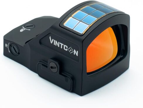 Canis-X Solar Red Dot Sight، بصري منعكس مزدوج الطاقة مع تنبيه بالاهتزاز، 10 مستويات سطوع، مقاومة للماء IPX7، بصمة RMR، نظام متعدد شبكاني، للمنصات الجاهزة للبصريات in Kuwait