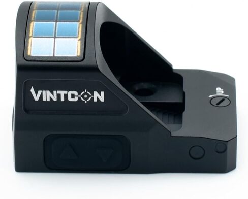 Canis-X Solar Red Dot Sight، بصري منعكس مزدوج الطاقة مع تنبيه بالاهتزاز، 10 مستويات سطوع، مقاومة للماء IPX7، بصمة RMR، نظام متعدد شبكاني، للمنصات الجاهزة للبصريات in Kuwait