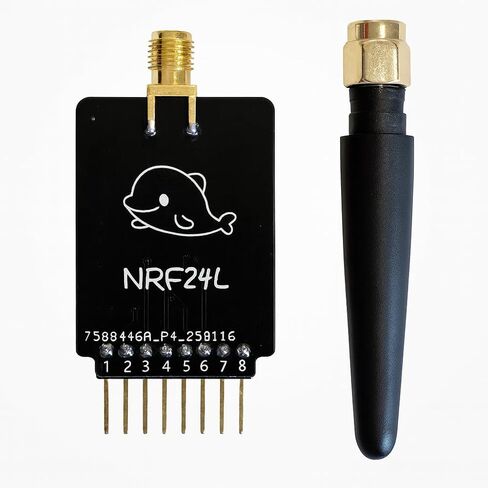 لوحة توسيع NRF24 لواجهة Flipper Zero - 2.4 جيجا هرتز مع 18 دبابيس GPIO، وظيفة إضافية للمطور للاختبار والمشروعات المخصصة (أسود) in Kuwait