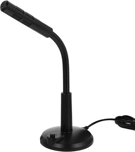 Uonlytech USB Computer Microphone with Base, Versatile Wired Mic for Laptop, Portable Live Streaming and Meeting Microphone for Online Calls, Black in Kuwait