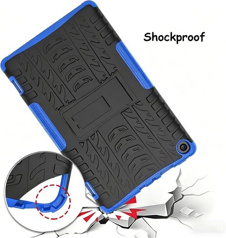for Kindle fire hd 8 / hd 8 Kids Tablet case 8th 7th Generation 2018 2017 Kickstand Heavy Duty Shockproof Cover (Blue) in Kuwait