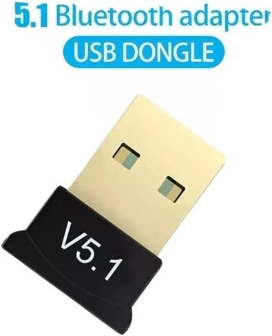 USB Wireless Bluetooth Adapter, Bluetooth 5.1 USB Adapter Receiver Audio Transmitter Wireless Receiver Dongle for Desktop, Laptop, Speaker in Kuwait