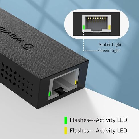 USB-C/A to 2.5 Gigabit Ethernet Adapter, Compact & Portable 2-in-1 USB 3.2 Type-A/Type-C to 2500Mbps RJ45 LAN Converter, Compatible for Microsoft Windows Mac OS iPadOS in Kuwait