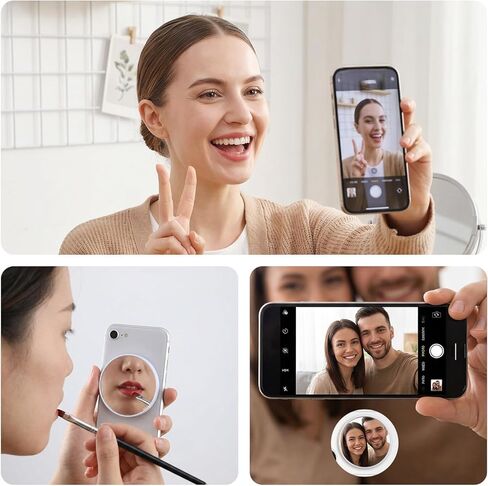 Selfie Magnetic Mirror Convex Wide-Angle Mirror for Phone Back Camera Selfies Logging Streaming Video Recording Video Conference Photography in Kuwait