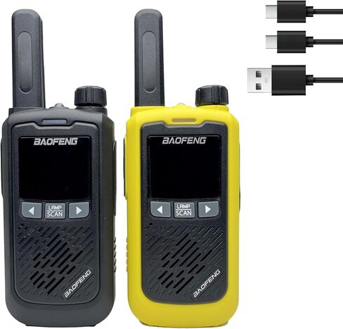 Walkie Talkies for Kids Adults Baofeng Radio BF-T17, 22 CH 462MHz 467MHz FRS Two-Way Radios with 1500mAh Rechargeable Type-C Battery Handheld Transceiver for Outdoor Camping Hiking (2 Pack) in Kuwait
