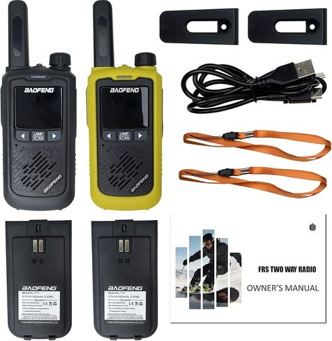 Walkie Talkies for Kids Adults Baofeng Radio BF-T17, 22 CH 462MHz 467MHz FRS Two-Way Radios with 1500mAh Rechargeable Type-C Battery Handheld Transceiver for Outdoor Camping Hiking (2 Pack) in Kuwait