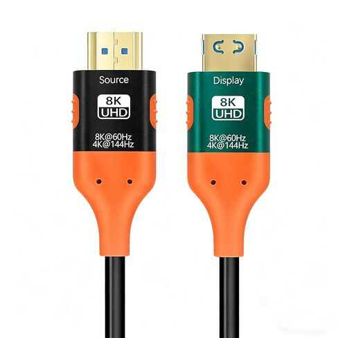 كابل HDMI من الألياف الضوئية المقاوم للتداخل الكهرومغناطيسي 8K، 98 قدمًا، HDMI2.1 8K@60 هرتز، 4K@144 هرتز كابل HDMI أحادي الاتجاه 8K، نقل عالي السرعة 48 جيجابت في الثانية، متوافق مع Blu-ray/TV Box in Kuwait