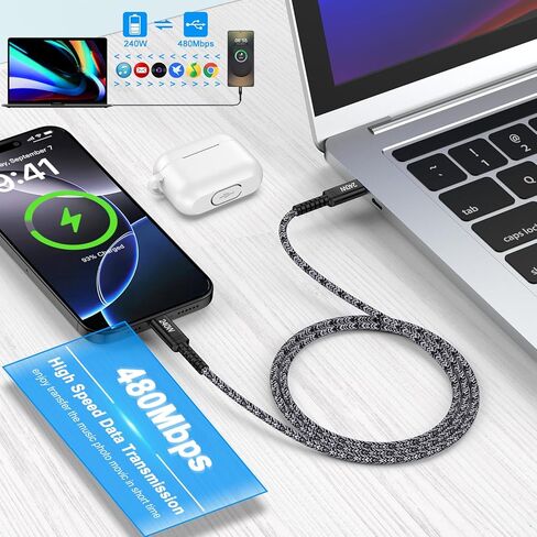 240W Samsung Charger Super Fast Charging Cord Type C Cable 3FT 2Pack USB C to C Cable Android Charger Cord for Samsung Galaxy S26 Ultra S26+ S26 S25 FE Plus A17 A36 A16 A26 A56 S24 S23 Z Fold/Flip 7 in Kuwait