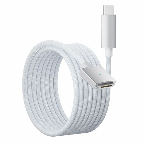 كابل Maxonar USB C إلى مغناطيسي 3 بطول 6.6 أقدام، يصل إلى 140 وات PD شحن سريع مجدول - بديل فقط لجهاز MacBook Pro 14 بوصة/16 ​​بوصة 2025/2024/ 2023/2021، Air 13 بوصة/15 بوصة M4 2025، M3 2024، M2 2023، 2022- أبيض in Kuwait