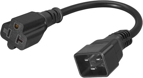 Strhowill NEMA 5-20P to 5-15/20R Power Cord 20 Amp Male Plug to 15A/20A Household Female Power Cable 5-20P to 5-15R & 5-20R Extension Power Cable UL Listed 12AWG 1FT/0.32M (5-20P to 5-15R & 5-20R) in Saudi Arabia